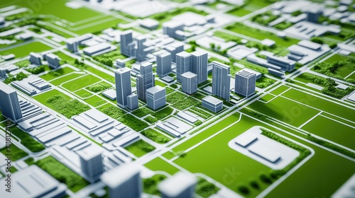 A digital twin model of a city being analyzed for energy efficiency, showcasing advancements in digital twin technology.