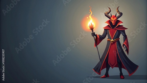 Minimalist tiefling warlock infernal pact