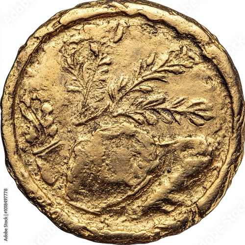 Ancient Gold Coin with Intricate Design - Roman or Greek?