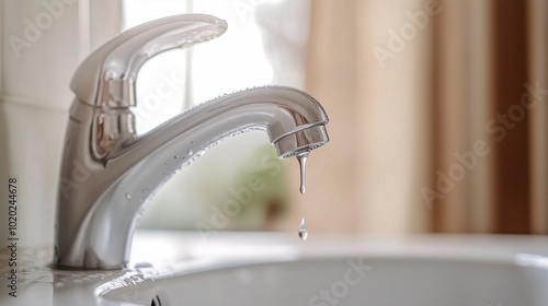 Close-up of a leaking faucet dripping water onto a white porcelain sink, highlighting the urgency of fixing a product issue.