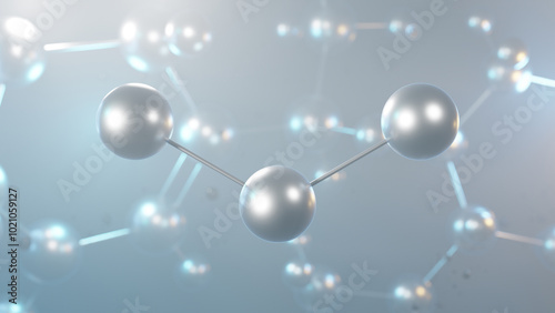 tin(ii) chloride molecular structure, 3d model molecule, reducing agent, structural chemical formula view from a microscope