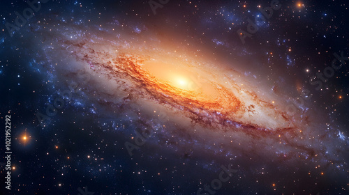 universo y exploracion una galaxia andromeda brillante llena de estrellas en el cosmos en el espacio exterior fascinante