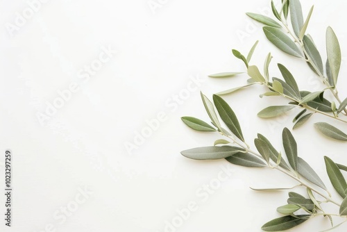 Olive braches vegetation herbal plant.