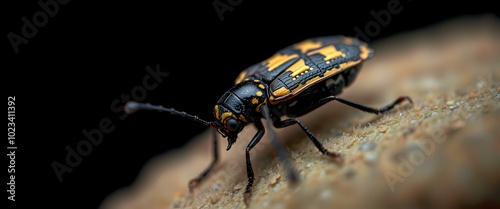 Close-up Cicada on Tree Bark in HD (21:9)