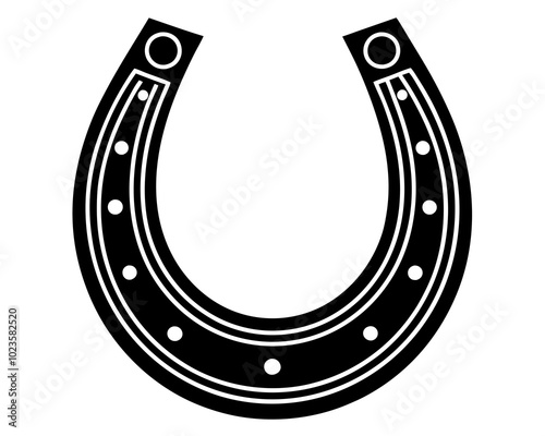 Horseshoe silhouette,Horseshoe vector illustration,Horseshoe icon