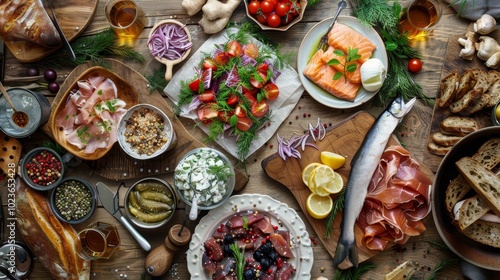 Nordic Delights A Feast of Pickled Herring Gravlax and Rye Bread Perfect for a Scandinavian Soiree