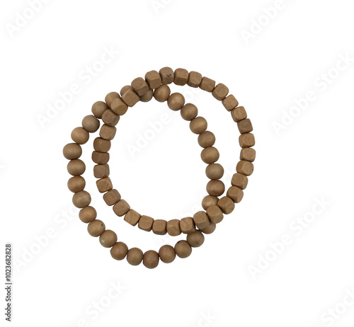 two wooden bracelets