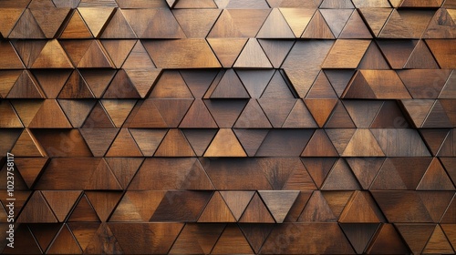 Mixed wood geometric texture with triangular shapes in natural tones. 