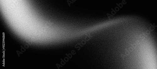 Black grainy gradient background, dark white gray monochrome abstract noise texture banner header backdrop design