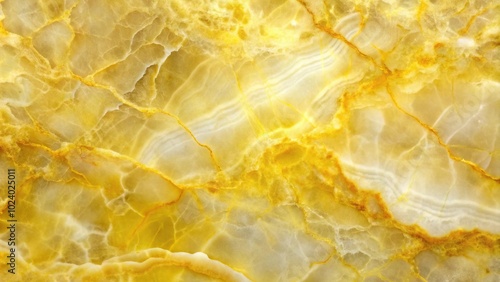 High angle view of translucent yellow marble onyx backlit alabaster texture