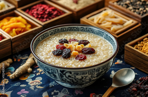 Laba porridge with various grains and Chinese medicinal herbs