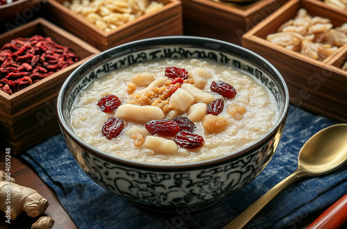 Laba porridge with various grains and Chinese medicinal herbs