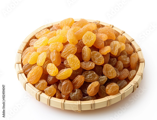 A plate of raisins close-up elements