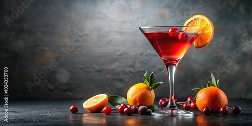 Sweet and sour Cosmopolitan cocktail