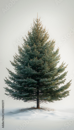 Majestic Colorado Blue Spruce in Winter