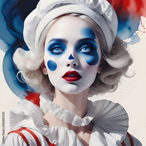 A woman Pierrot