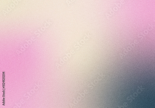 Grainy noisy poster background, pink light blue cream color wave backdrop abstract header banner design