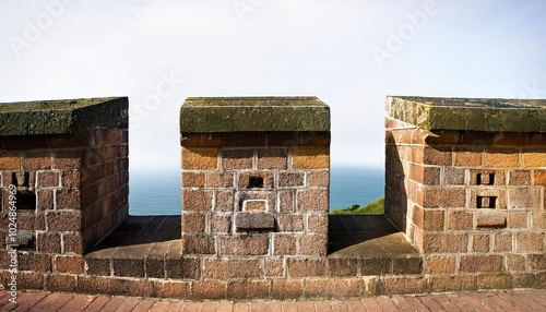 embrasures on a military fort