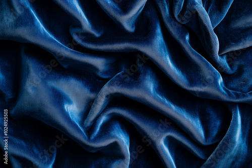 blue velvet fabric background