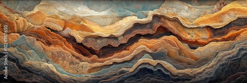 Canyon Layers, a vibrant rock formation showcasing intricate textures and colors, revealing the earth's geological history from above