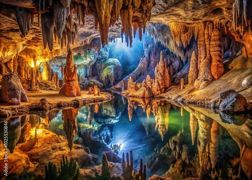 Vintage Style Photography of Zlot Cave's Unique Rock Formations and Stunning Cave Decorations in Eastern Serbia