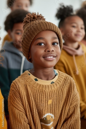 a group of children in a classroom