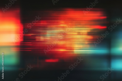 Captivating scene showcasing retro surveillance or vhs-style pixel distortion. An artistic blurry gradient for a screen with subtle grainy noise, reminiscent of nostalgic connectivity problems