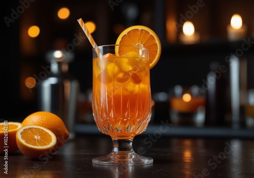 orange alcoholic cocktail