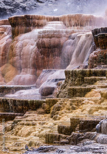 Stunning Geothermal Formations at Yellowstone National Park