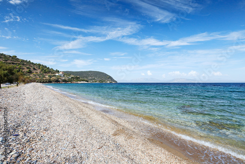 Varnavas beach in Attica, Greece