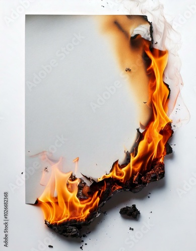 burning paper with fire 3