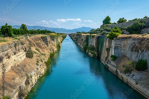 The Corinth Canal situated in Greece.