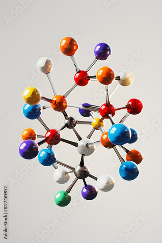 Detailed Molecular Model Representation of Xylonite Chemical Compound Showcasing Atomic Connectivity and Structural Configuration