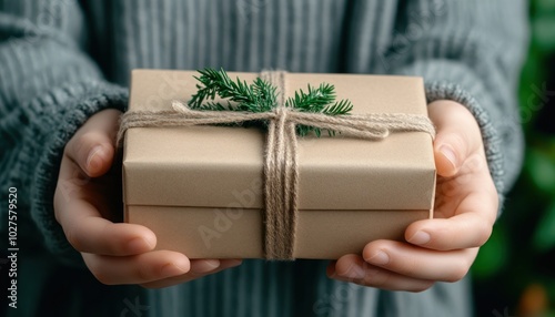 Woman Unwraps Mystery Gift Box, Intrigued by the Unexpected Surprise Inside, A Moment of Wonder and Curiosity, Discovering the Hidden Treasures Within, Gift Opening Celebration, Unboxing the Gift