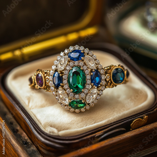 Antique jewelry shop with vintage gems and expert appraisal