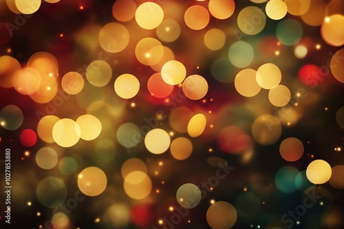 Luzes de natal e ano novo desfocadas (efeito bokeh)para serem usadas como recursos gráficos