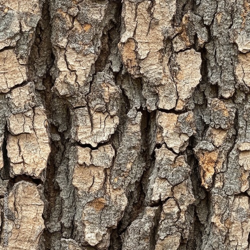 Photo of a seamless texture of oak bark