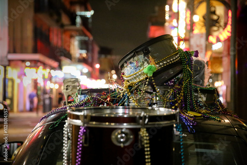 New Orleans Jazz Beads Drums Music Downtown 