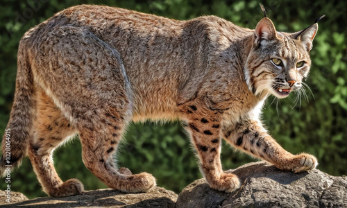 lynx on the rock