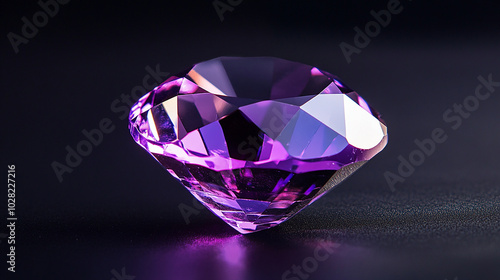 Brilliant amethyst gemstone with deep purple hue