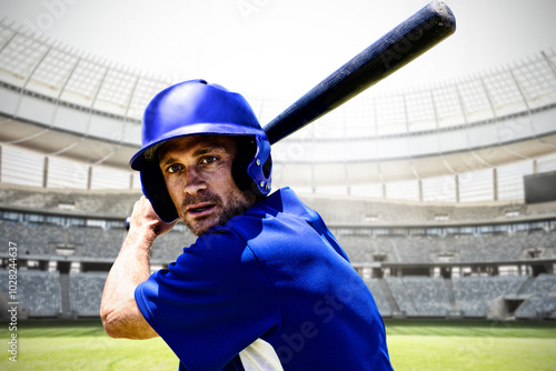 Composite image of baseball player