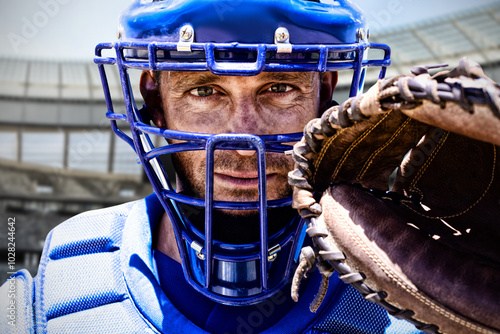 Composite image of baseball player