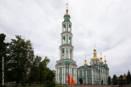 Tambov. Bell tower of the Kazan Monastery. Russia