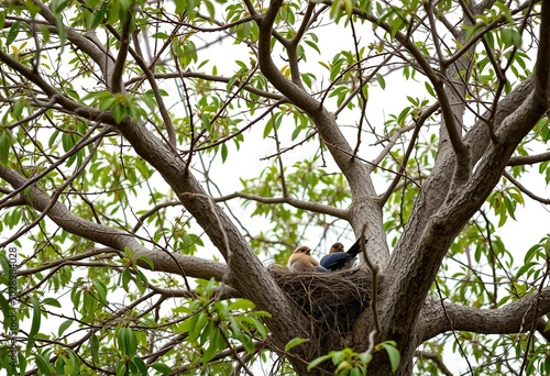 A Tree with Birds Nesting Represents the nurturing and fulfillme