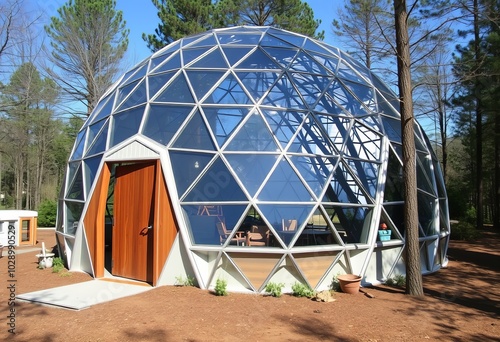 Geodesic Dome A classic geodesic dome with a sustainable design