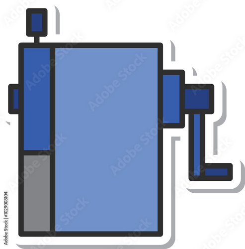 ステッカー教材道具関連の単品アイコン 鉛筆削り