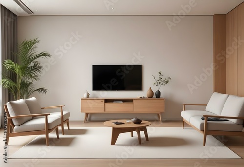 Photo modern style interior room 3d illustration