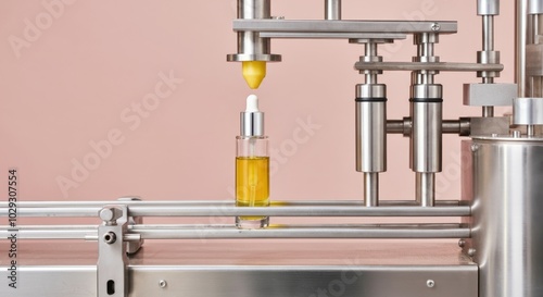 Automated Essential Oil Bottling Process in Production Line