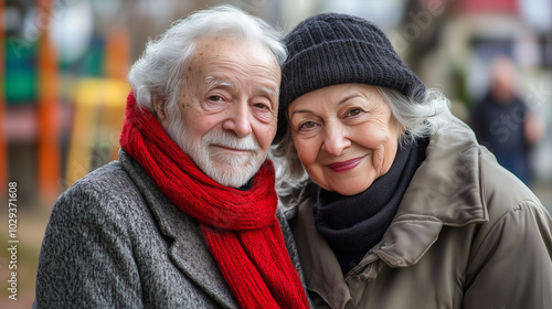 Szczęśliwa, dojrzała para seniorów, którzy spędzają czas razem w przytulnym otoczeniu. 