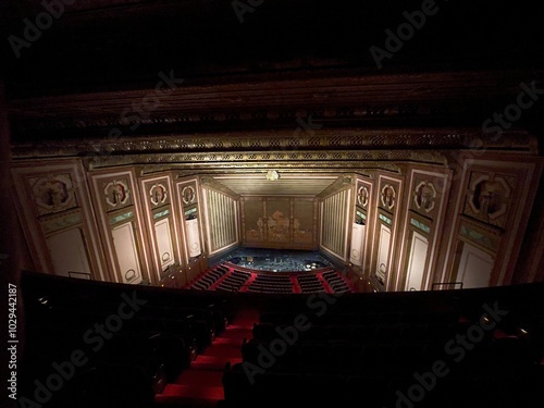 stage at an old theater from above